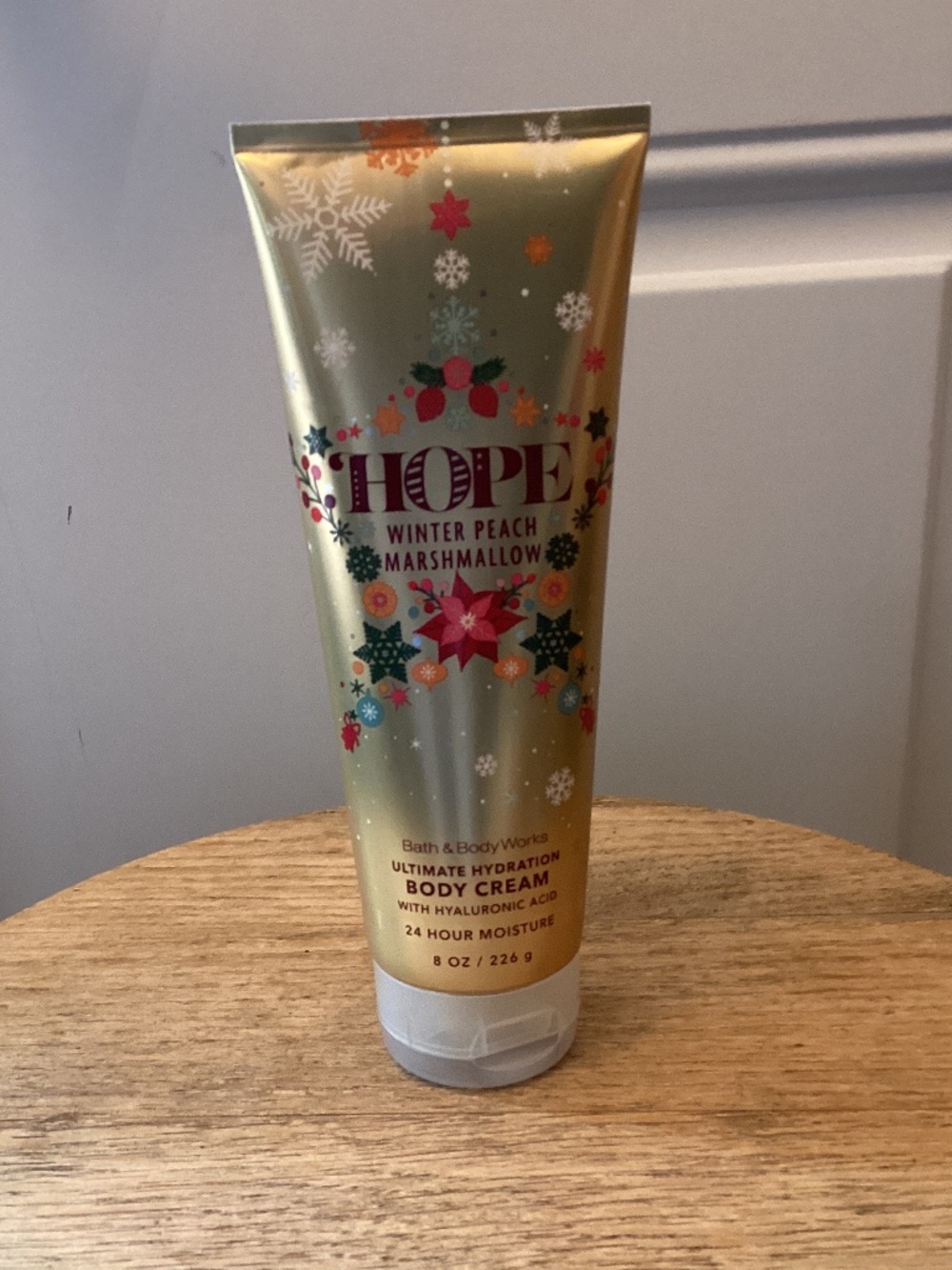 BATH & BODY WORKS HOPE WINTER PEACH MARSHMALLOW BODY CREAM 8 OZ